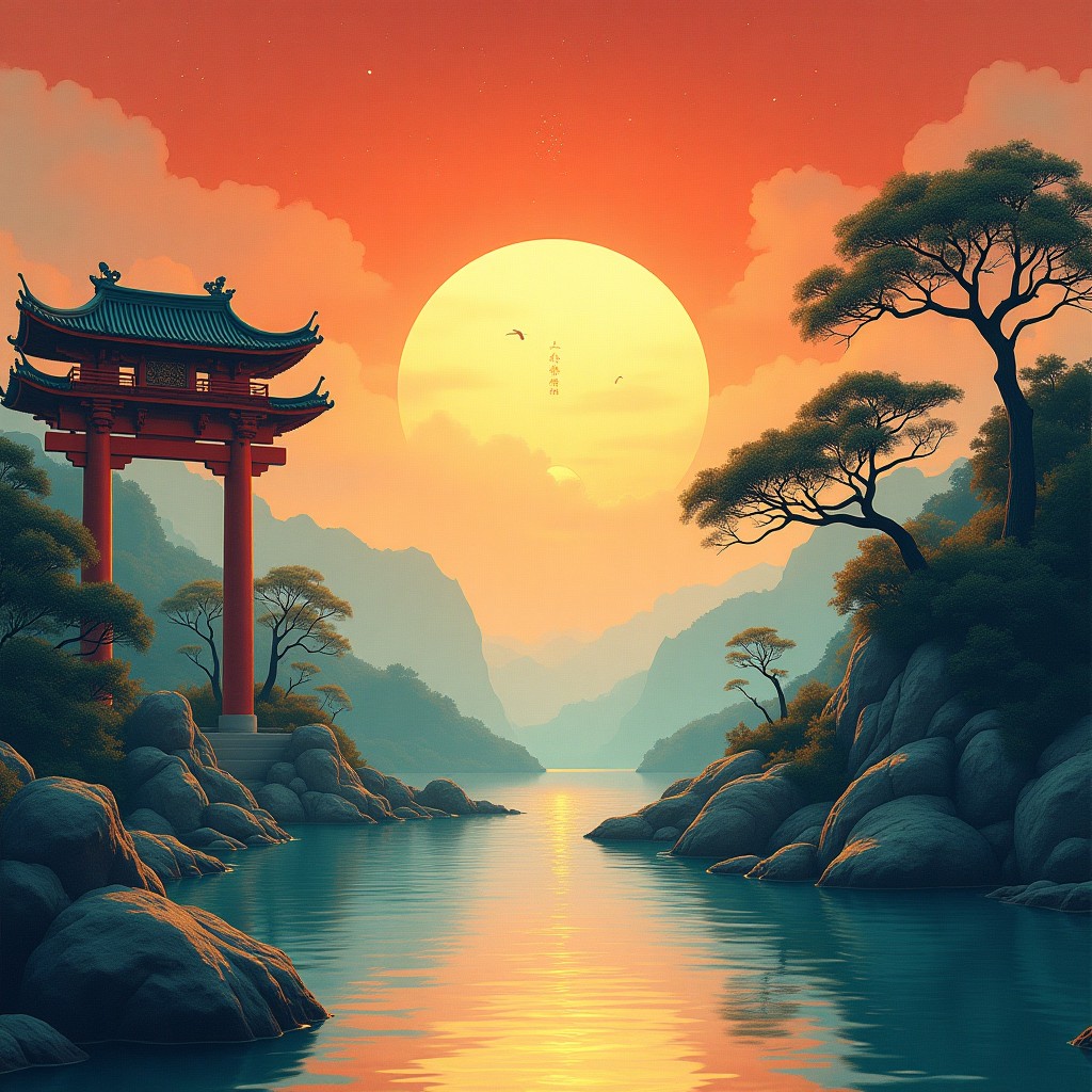 八字意境图