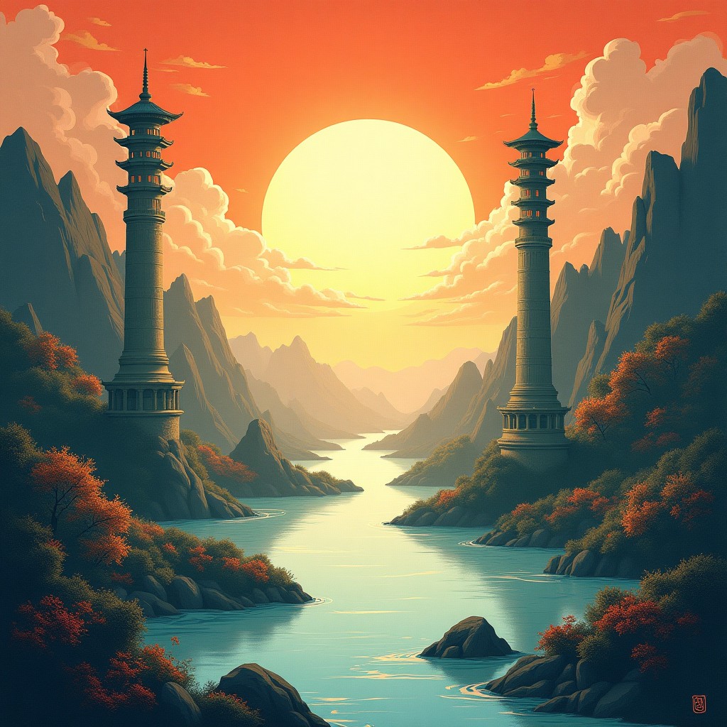 八字意境图